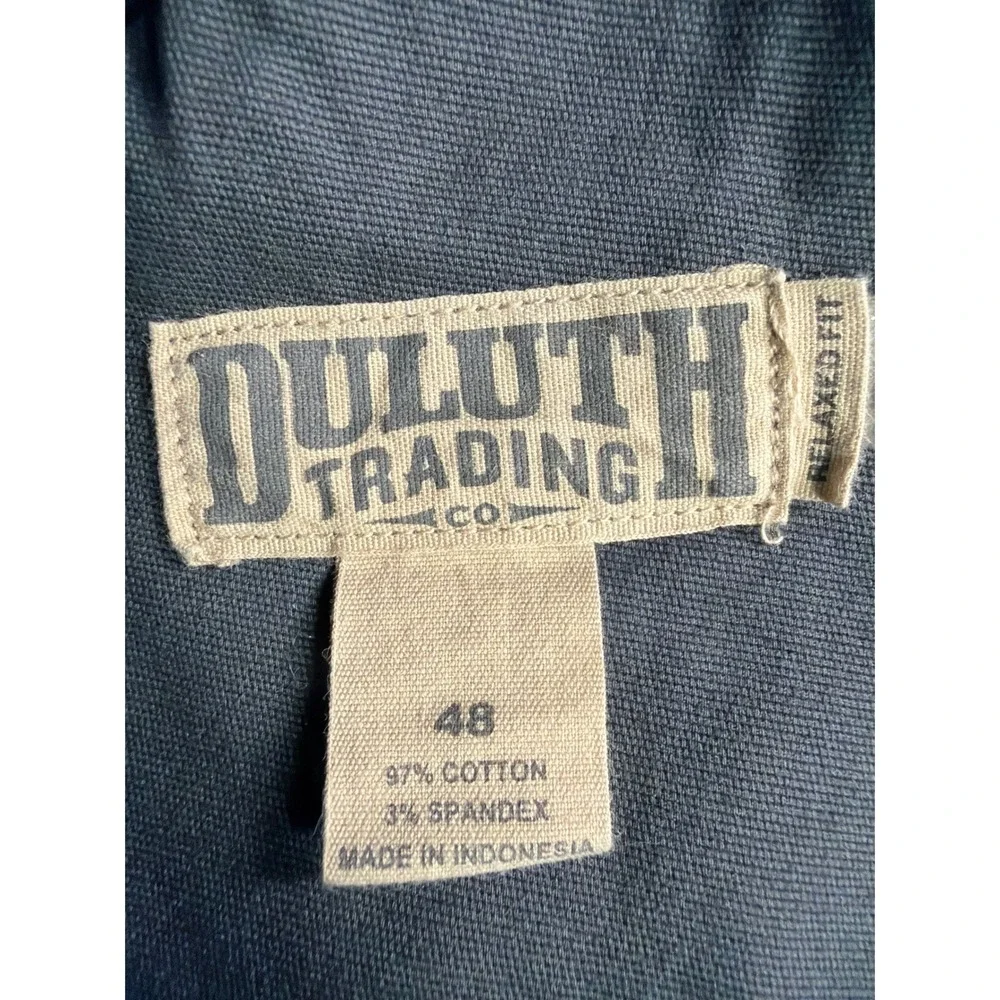 Duluth Trading Co Flex Fire Hose Cargo Relaxed Fit Cotton Gray Mens 48 Rugged